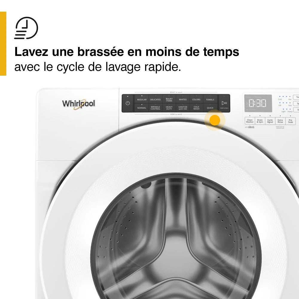 4.3 cu. ft. Closet-Depth Front Load Washer with Intuitive Controls - (WFW560CHW) - WHIRLPOOL