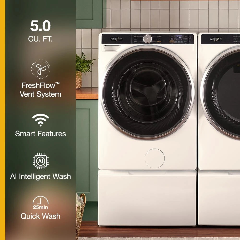 5.0 cu. ft. Smart Front Load ENERGY STAR® Washer with the FreshFlow™ Vent System - (WFW6720RW)