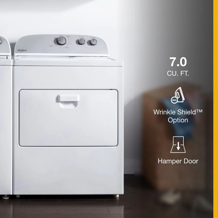 7.0 cu. ft. Top Load Gas Dryer with AutoDry??? Drying System - (WGD4950HW) - WHIRLPOOL