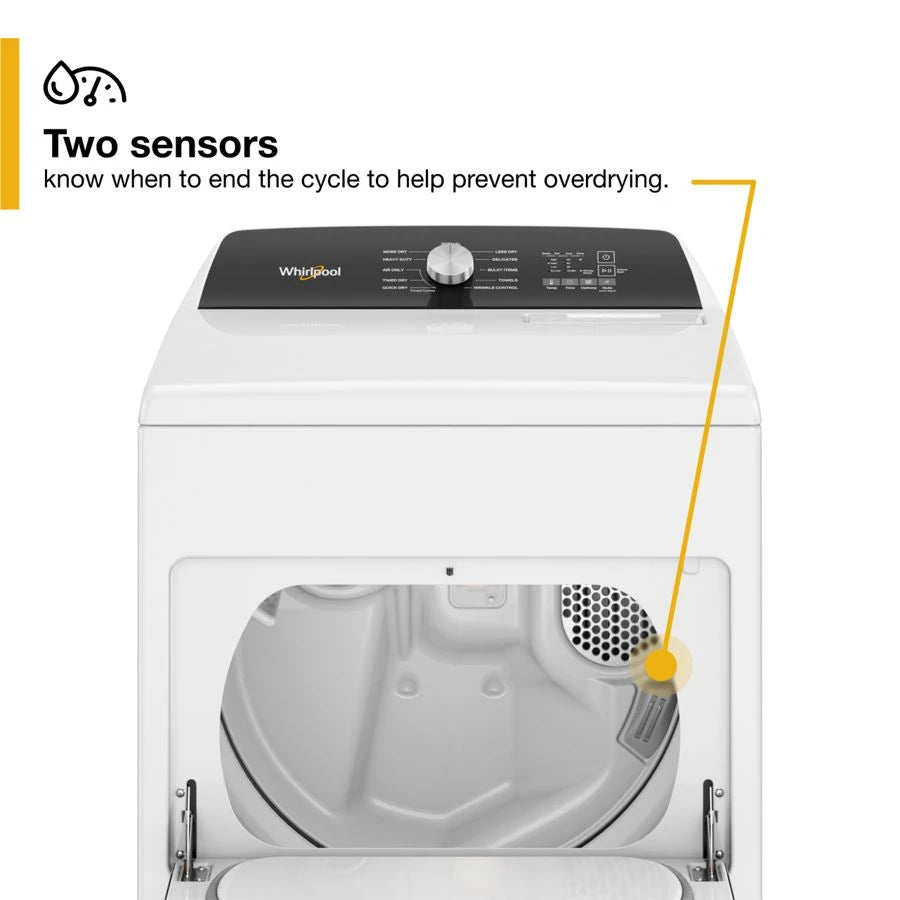 7.0 Cu. Ft. Top Load Gas Moisture Sensing Dryer - (WGD5010LW) - WHIRLPOOL