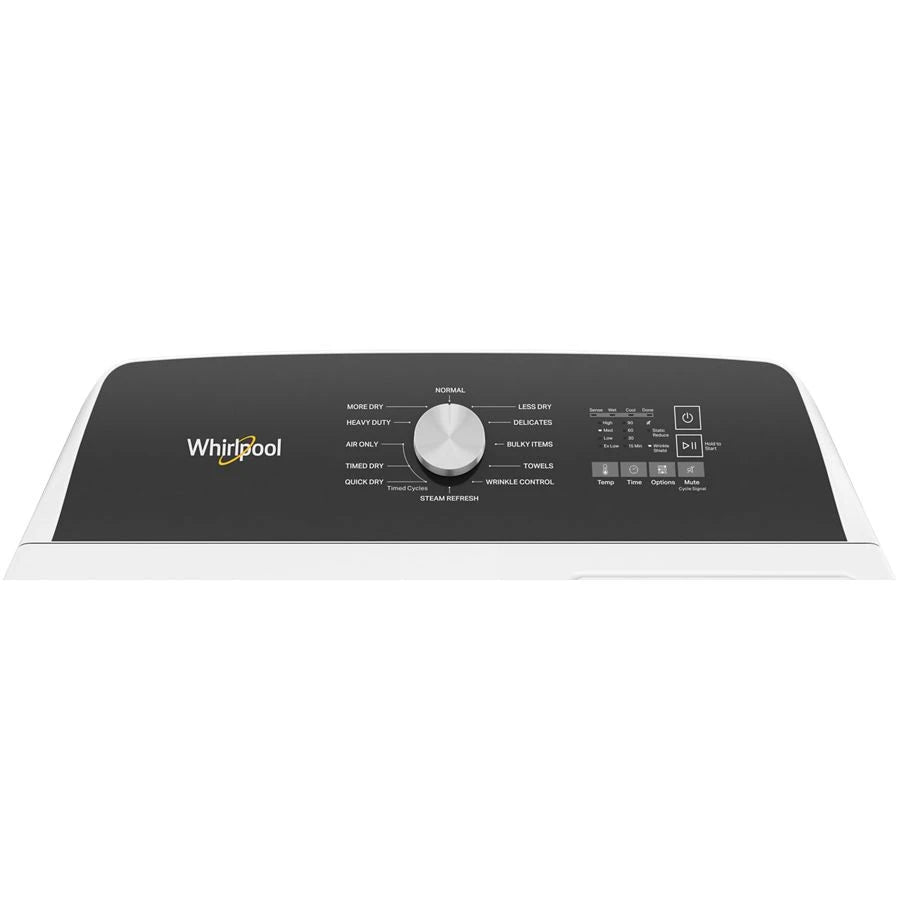 7.0 Cu. Ft. Top Load Gas Moisture Sensing Dryer with Steam - (WGD5050LW) - WHIRLPOOL
