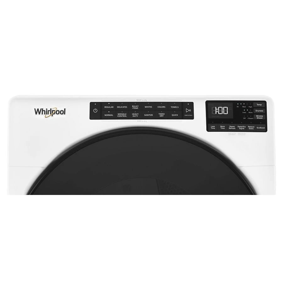7.4 Cu. Ft. Gas Wrinkle Shield Dryer with Steam - (WGD6605MW) - WHIRLPOOL