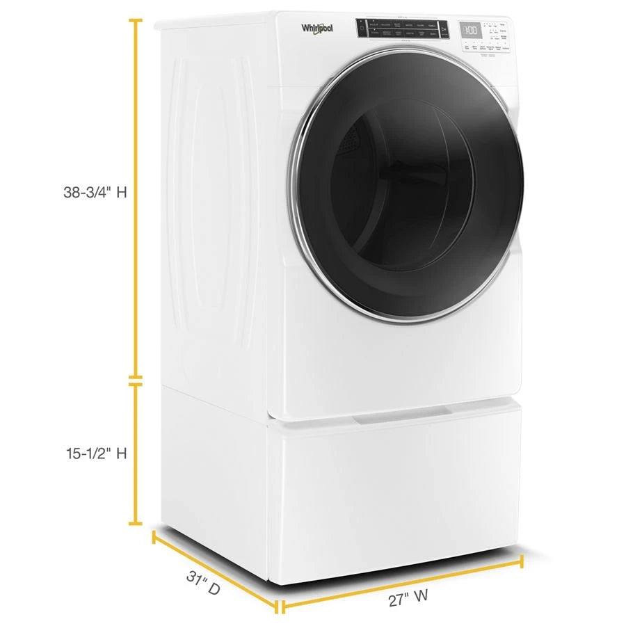 7.4 cu. ft. Front Load Gas Dryer with Steam Cycles - (WGD8620HW) - WHIRLPOOL