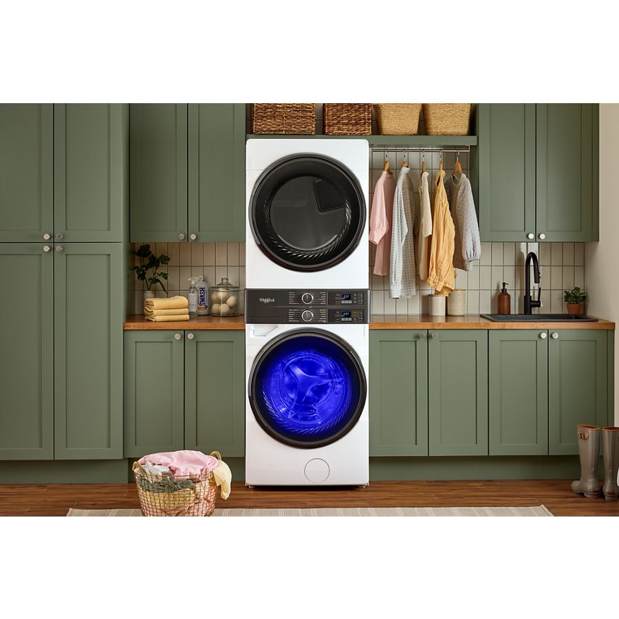 Smart ENERGY STAR® Front Load Laundry Tower with UV Clean Technology & FreshFlowTM Vent System 4.5 cu. ft. Washer & 7.4 cu. ft. Gas Dryer - (WGF5727TW) -