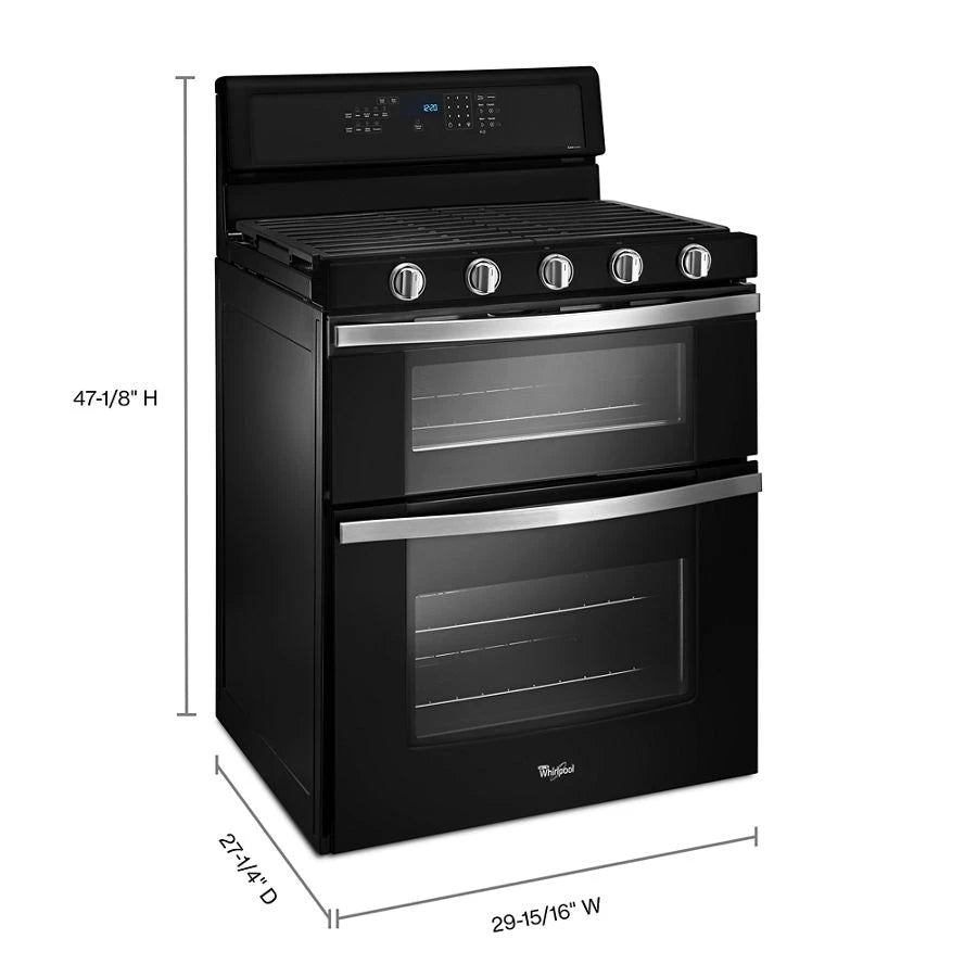 6.0 Cu. Ft. Gas Double Oven Range with EZ-2-Lift??? Hinged Grates - (WGG745S0FE)