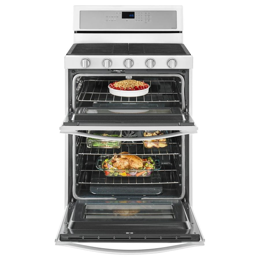 6.0 Cu. Ft. Gas Double Oven Range with EZ-2-Lift??? Hinged Grates - (WGG745S0FH)