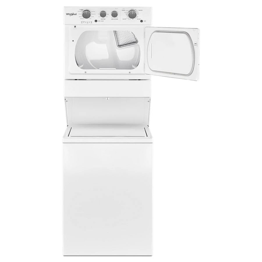 3.5 cu.ft Long Vent Gas Stacked Laundry Center 9 Wash cycles and Wrinkle Shield??? - (WGTLV27HW)