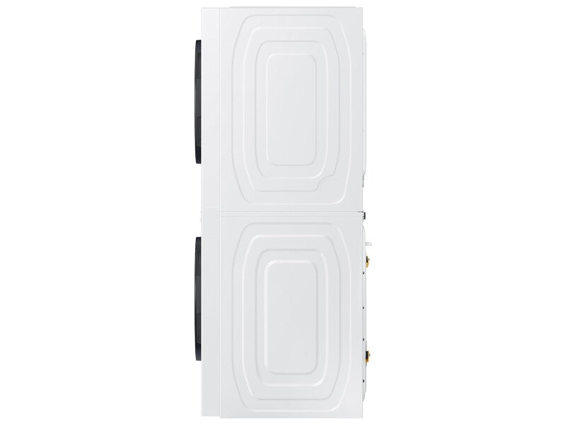 Bespoke AI Laundry Hub™ 4.6 cu. ft. Large Capacity Single Unit Washer with Steam Wash and 7.6 cu. ft. Gas Dryer in White - (WH46DBH100EWA3)