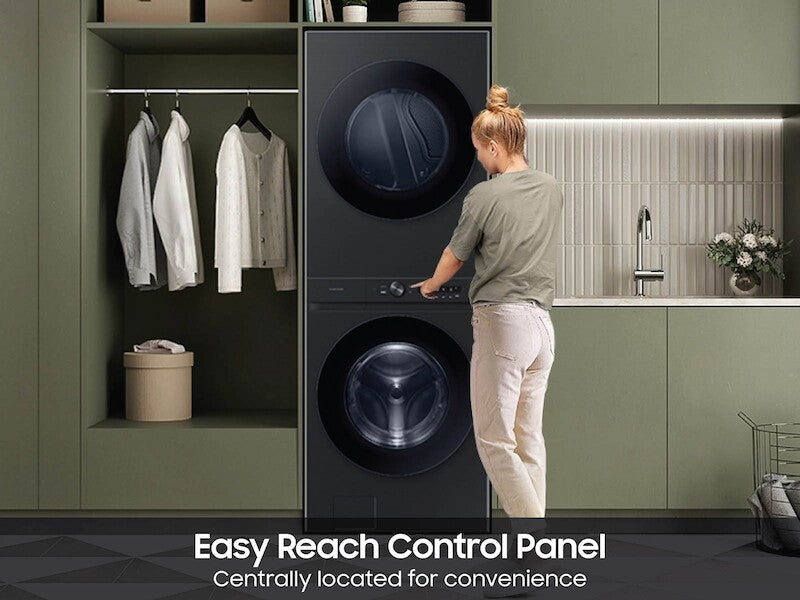 Bespoke 4.6 cu. ft. AI Laundry Hub™ Large Capacity Single Unit Washer with Flex Auto Dispense System and 7.6 cu. ft. Electric Dryer in Brushed Black - (WH46DBH500EVA3)