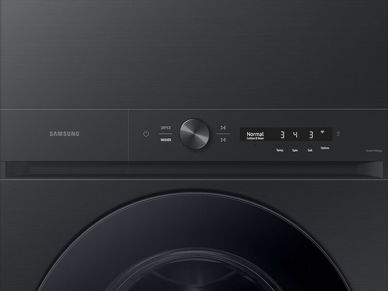 Bespoke 4.6 cu. ft. AI Laundry Hub™ Large Capacity Single Unit Washer with Flex Auto Dispense System and 7.6 cu. ft. Electric Dryer in Brushed Black - (WH46DBH500EVA3)