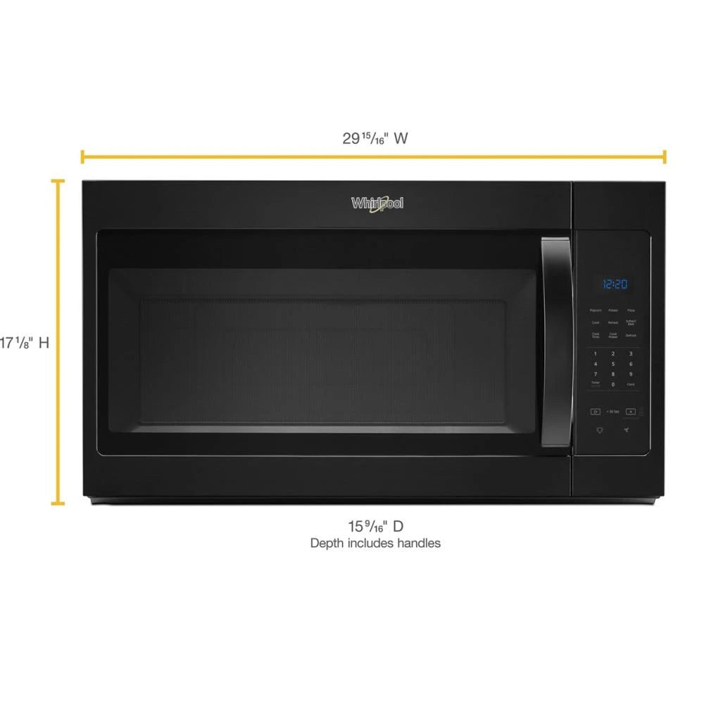 1.7 cu. ft. Microwave Hood Combination with Electronic Touch Controls - (WMH31017HB) - WHIRLPOOL