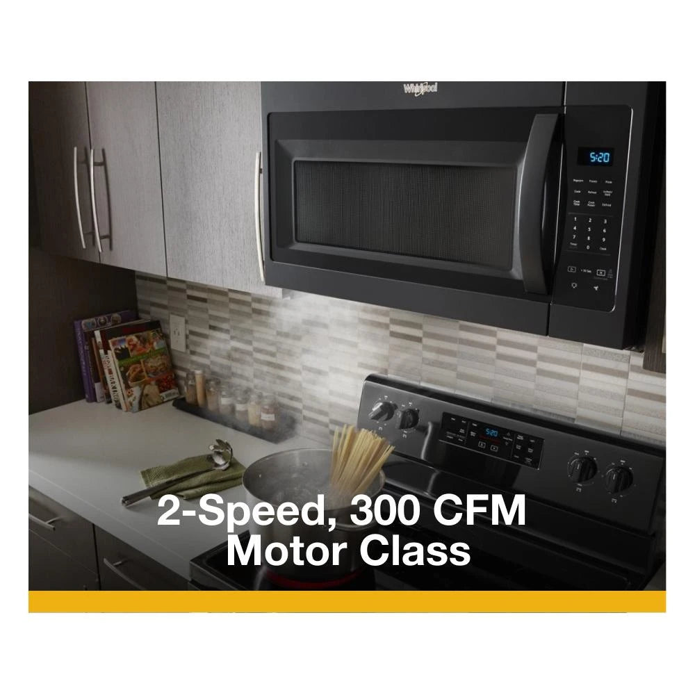 1.7 cu. ft. Microwave Hood Combination with Electronic Touch Controls - (WMH31017HB) - WHIRLPOOL