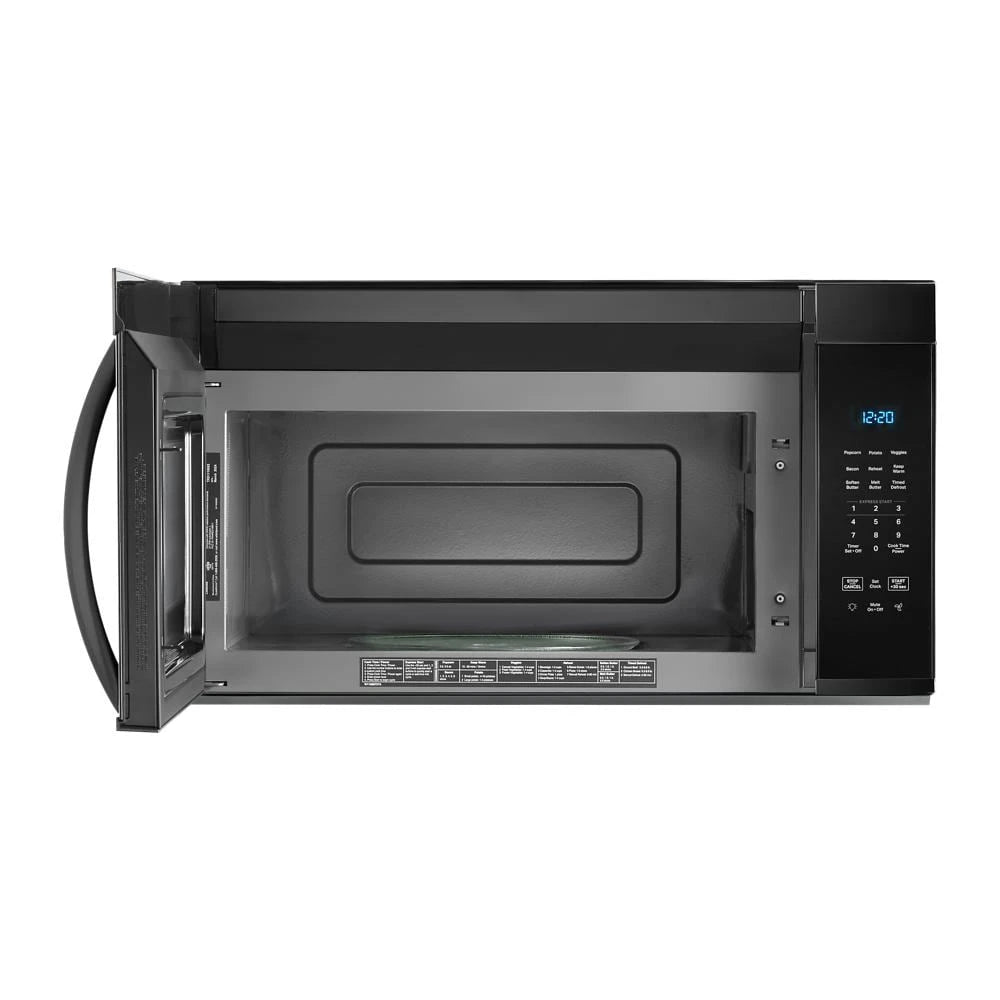 WMMS3130RB- Whirlpool 1.7 cu. ft. Over-the-Range Microwave Oven with 1,000 Watts, 2-Speed 300 CFM Venting System, Black - (WMMS3130RB )