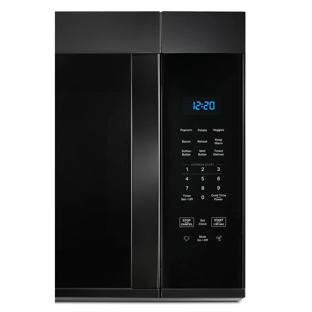 WMMS3130RB- Whirlpool 1.7 cu. ft. Over-the-Range Microwave Oven with 1,000 Watts, 2-Speed 300 CFM Venting System, Black - (WMMS3130RB )