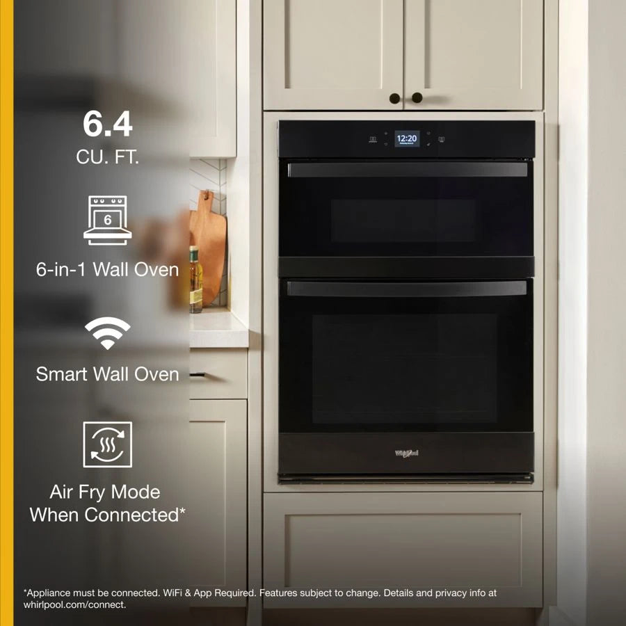 6.4 Total Cu. Ft. Combo Wall Oven with Air Fry When Connected - (WOEC5030LB)