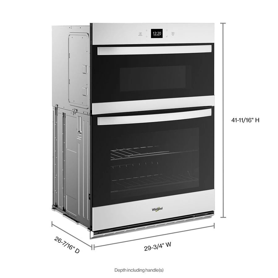 6.4 Total Cu. Ft. Combo Wall Oven with Air Fry When Connected - (WOEC5030LW)