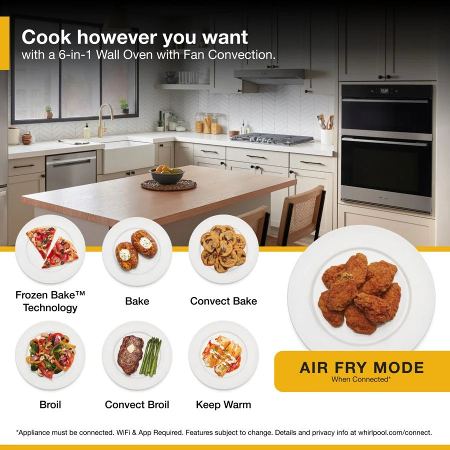 6.4 Total Cu. Ft. Combo Wall Oven with Air Fry When Connected - (WOEC5930LZ)