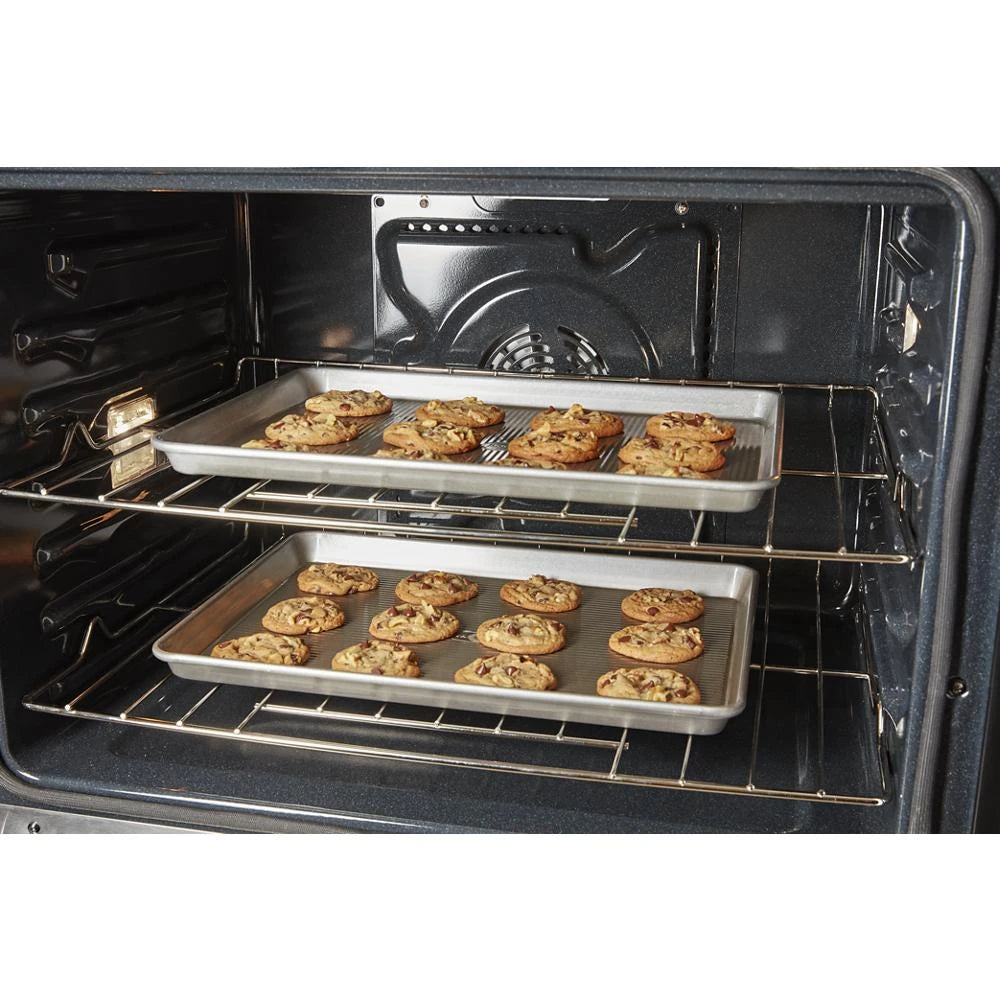 8.6 Total Cu. Ft. Double Wall Oven with Air Fry When Connected - (WOED5027LW)