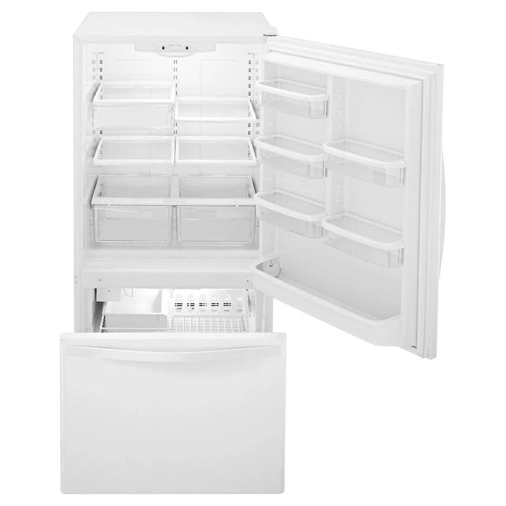 30-inches wide Bottom-Freezer Refrigerator with SpillGuard??? Glass Shelves - 18.7 cu. ft. - (WRB329DMBW) - WHIRLPOOL
