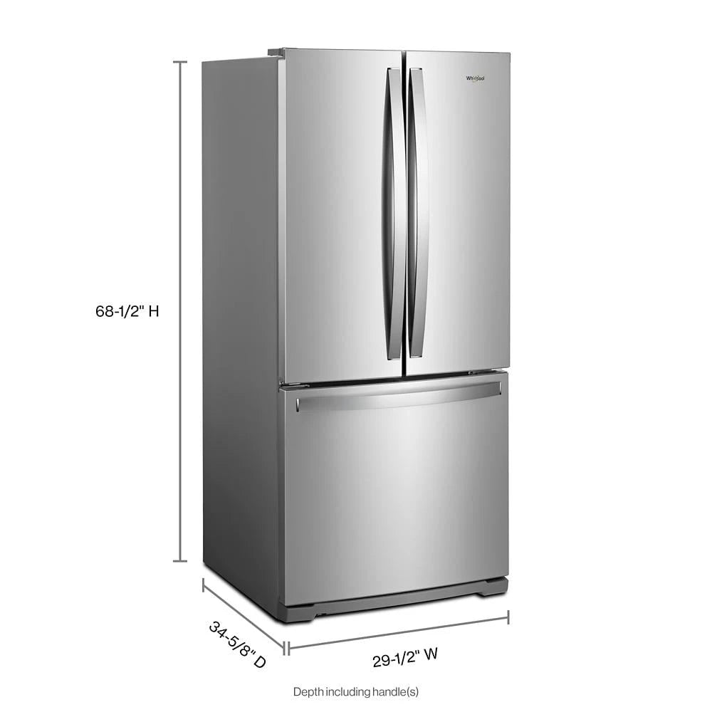 30-inch Wide French Door Refrigerator - 20 cu. ft. - (WRF560SMHZ) - WHIRLPOOL