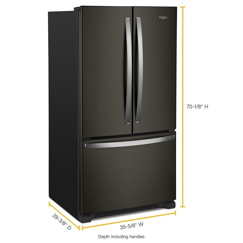 36-Inch Wide Counter-Depth French Door Bottom Mount Refrigerator - 20 cu. ft. - (WRFC2036RV)
