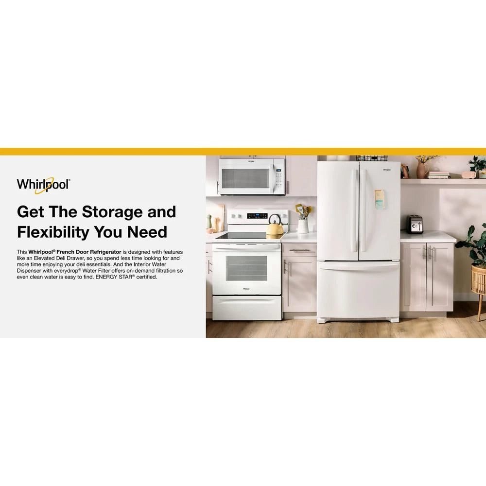 36-Inch Wide Counter-Depth French Door Bottom Mount Refrigerator - 20 cu. ft. - (WRFC2036RW)