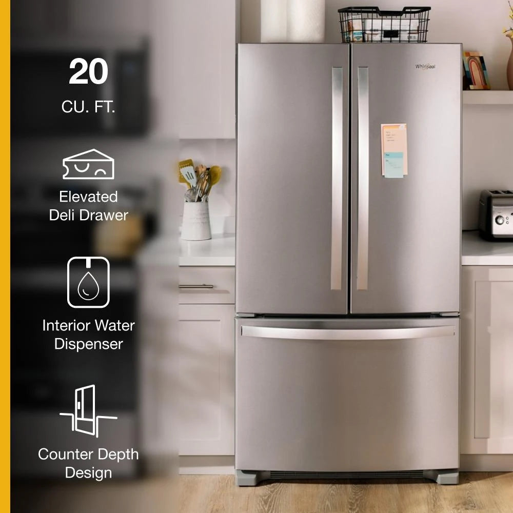 36-Inch Wide Counter-Depth French Door Bottom Mount Refrigerator - 20 cu. ft. - (WRFC2036RZ)