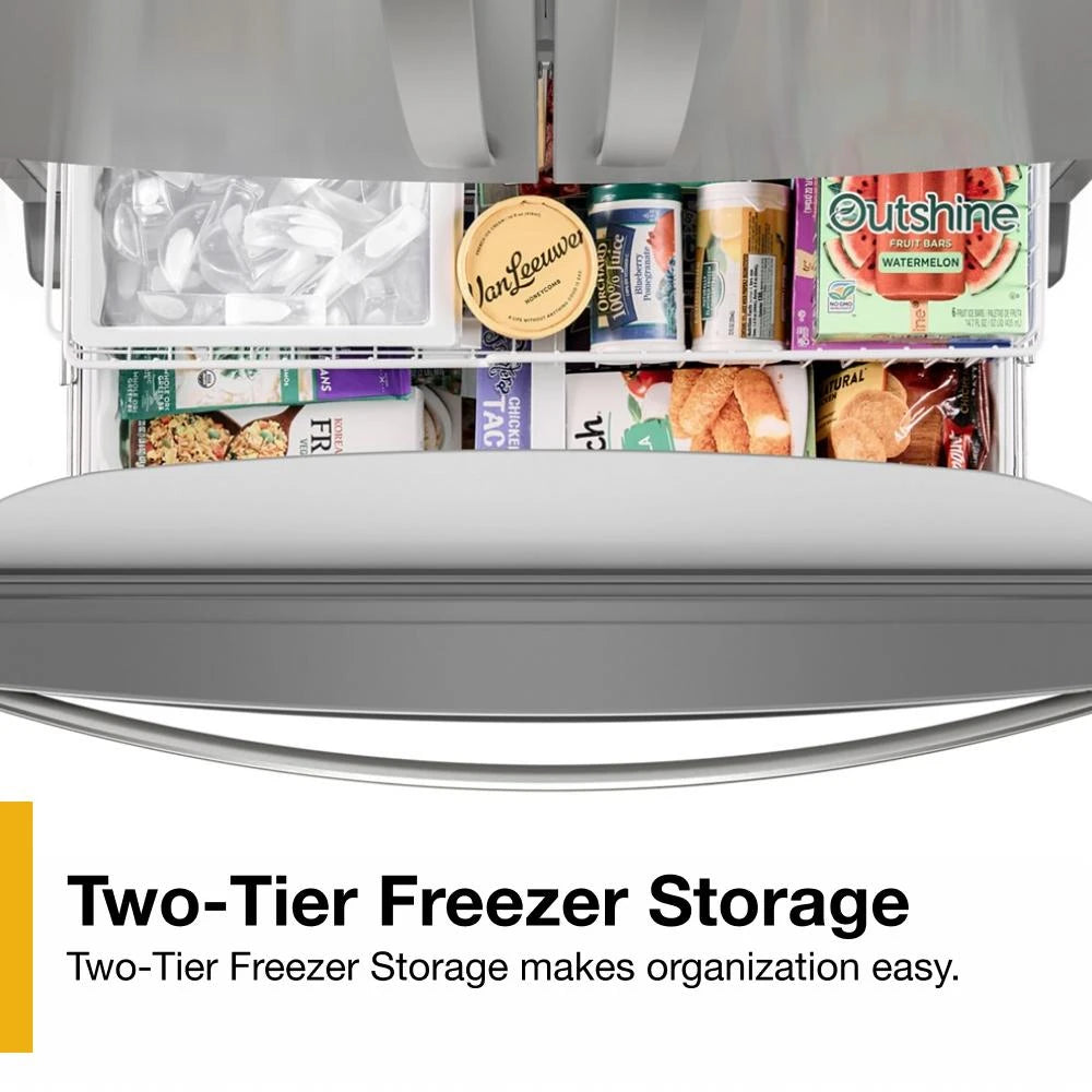 36-Inch Wide Counter-Depth French Door Bottom Mount Refrigerator - 20 cu. ft. - (WRFC2036RZ)