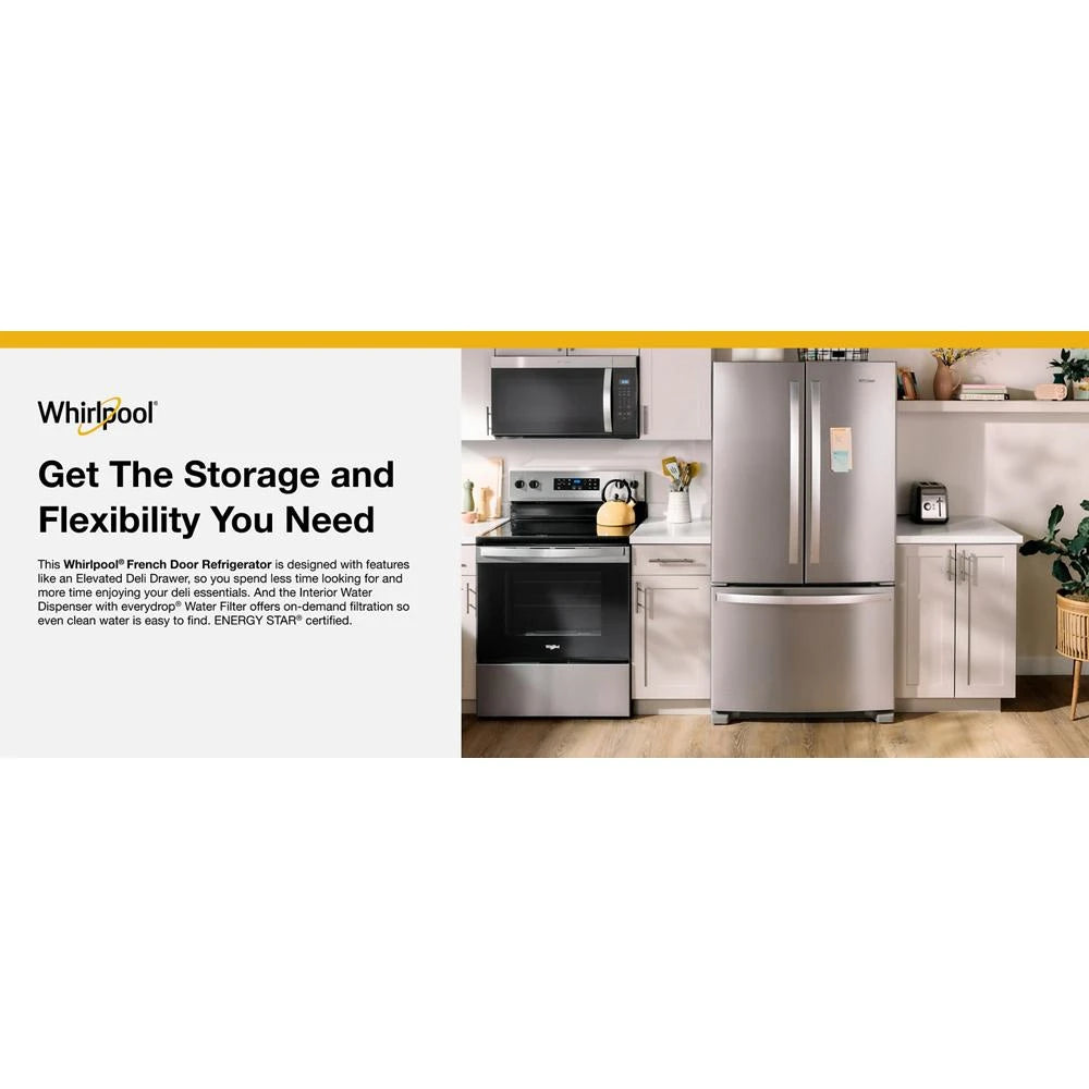 36-Inch Wide Counter-Depth French Door Bottom Mount Refrigerator - 20 cu. ft. - (WRFC2036RZ)