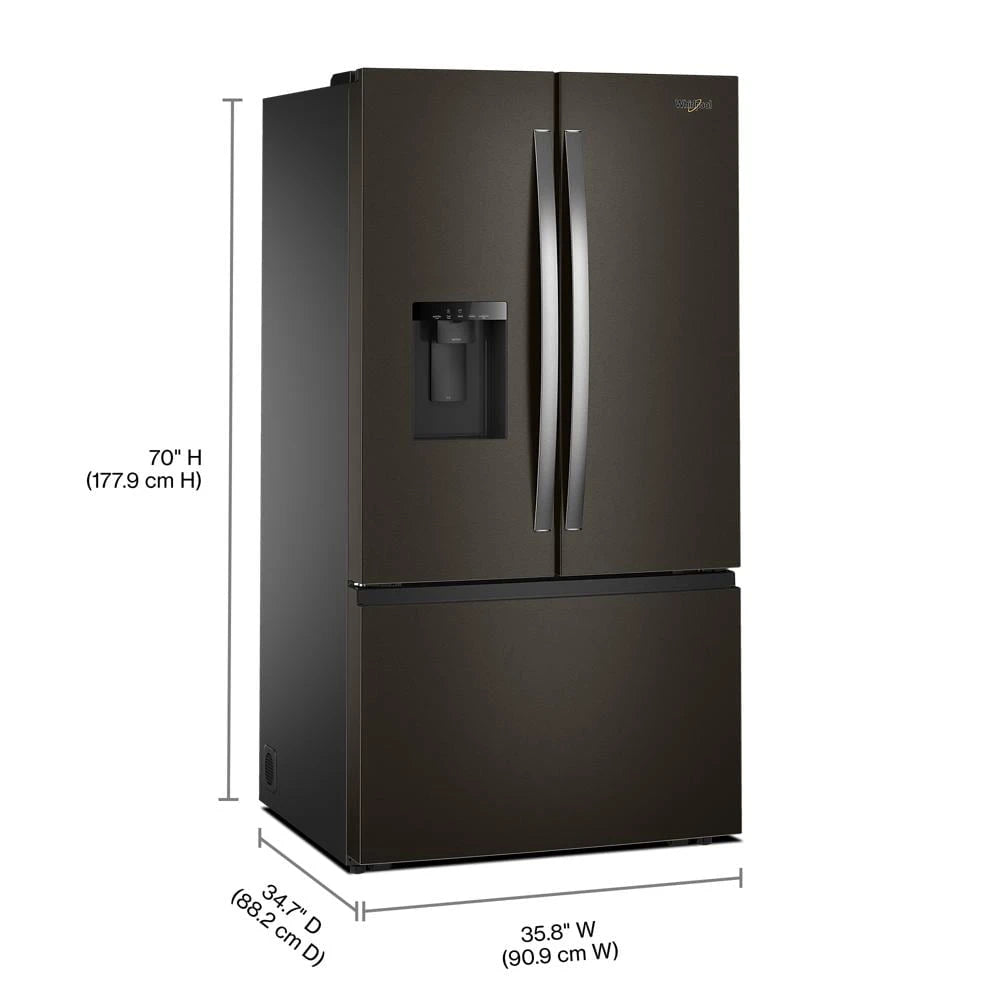 36" 30 Cu. Ft. French-Door Refrigerator with Ice and Water - (WRFF3536SV)
