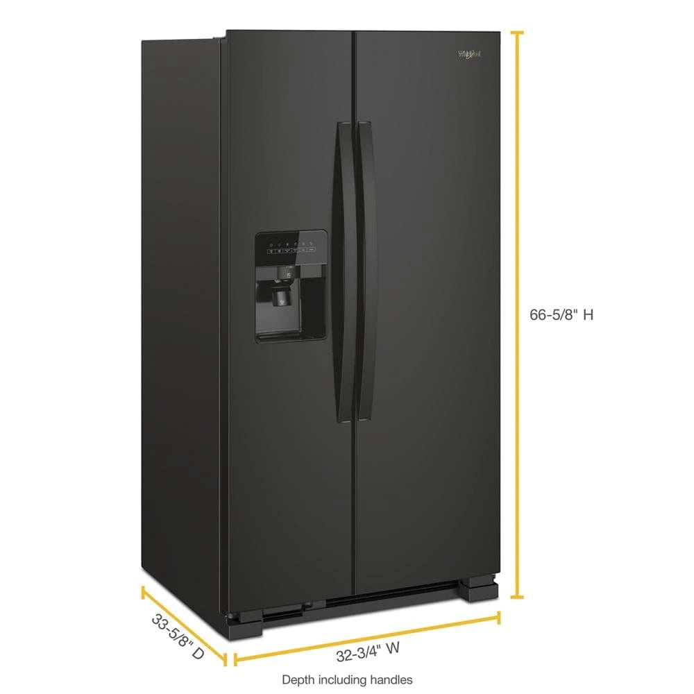 33-inch Wide Side-by-Side Refrigerator - 21 cu. ft. - (WRS311SDHB)