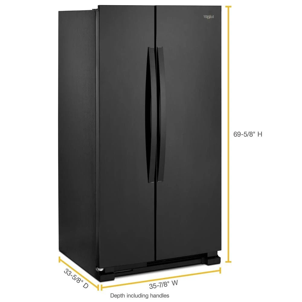 36-inch Wide Side-by-Side Refrigerator - 25 cu. ft. - (WRS315SNHB) - WHIRLPOOL