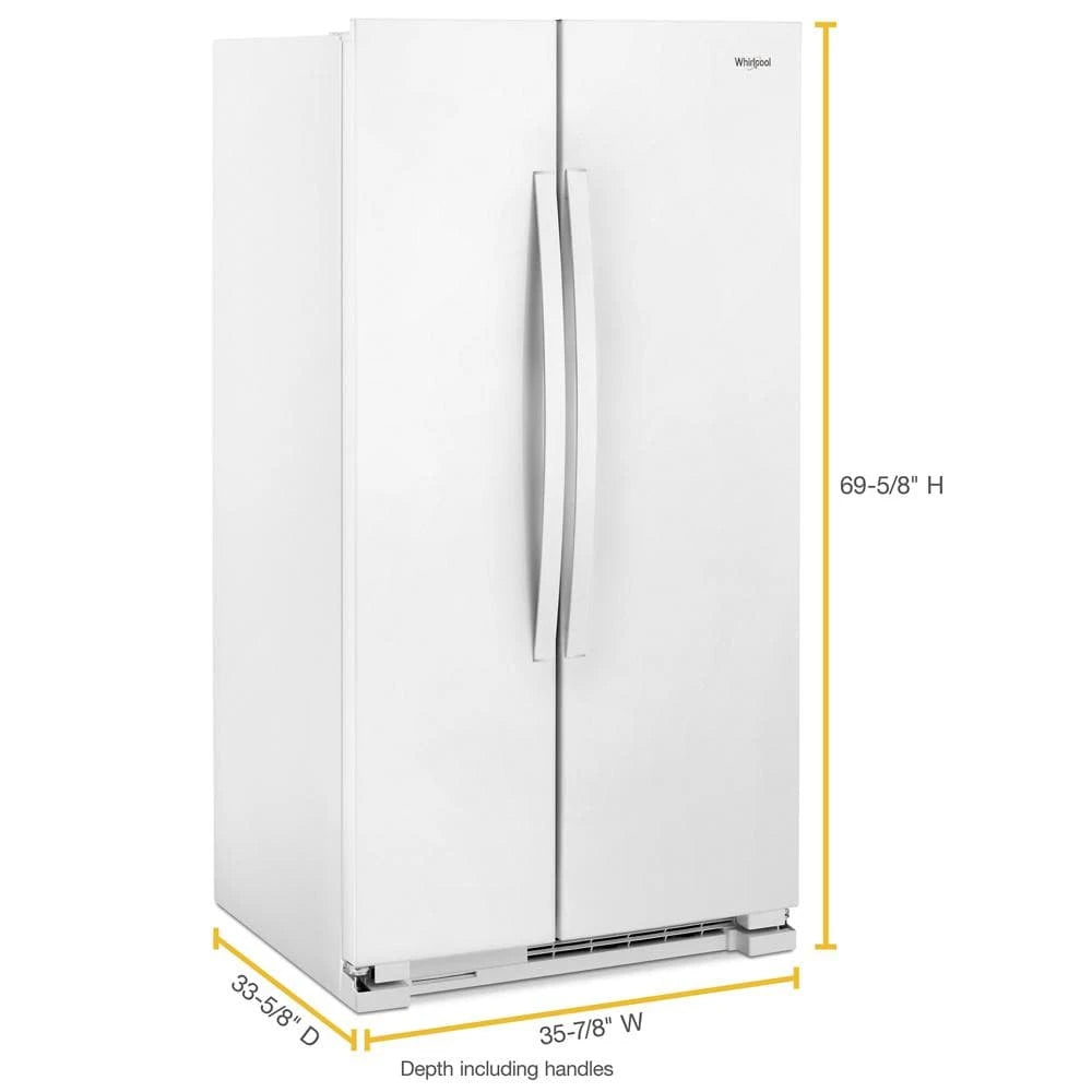 36-inch Wide Side-by-Side Refrigerator - 25 cu. ft. - (WRS315SNHW) - WHIRLPOOL