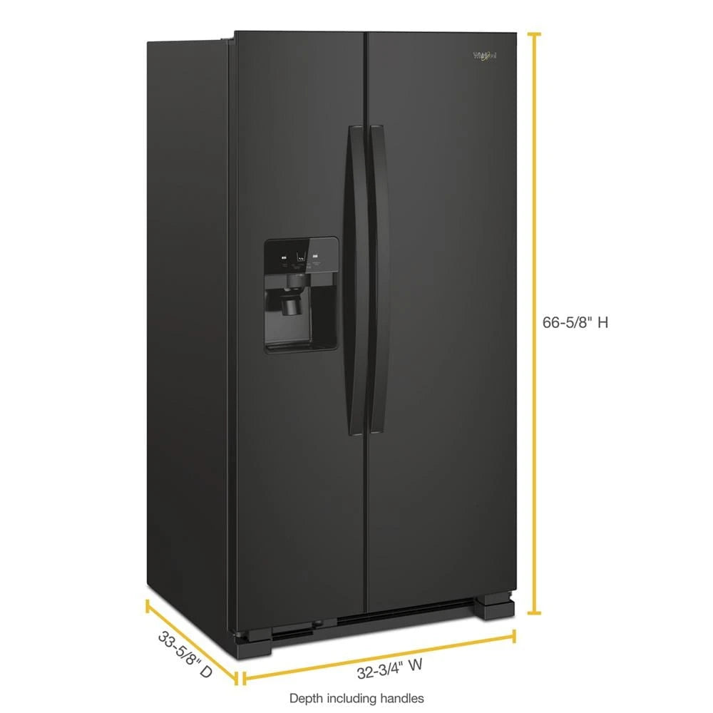 33-inch Wide Side-by-Side Refrigerator - 21 cu. ft. - (WRS321SDHB) - WHIRLPOOL