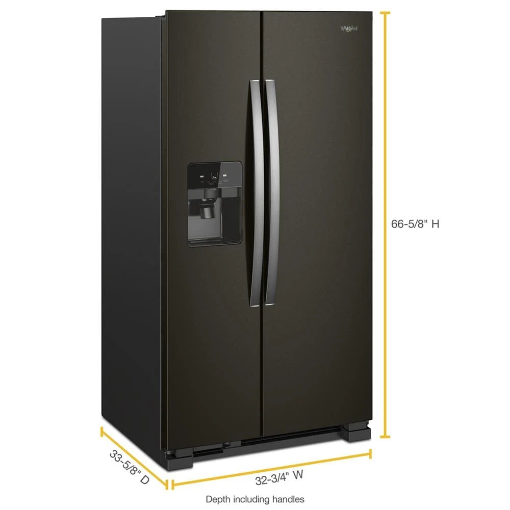 33-inch Wide Side-by-Side Refrigerator - 21 cu. ft. - (WRS321SDHV) - WHIRLPOOL