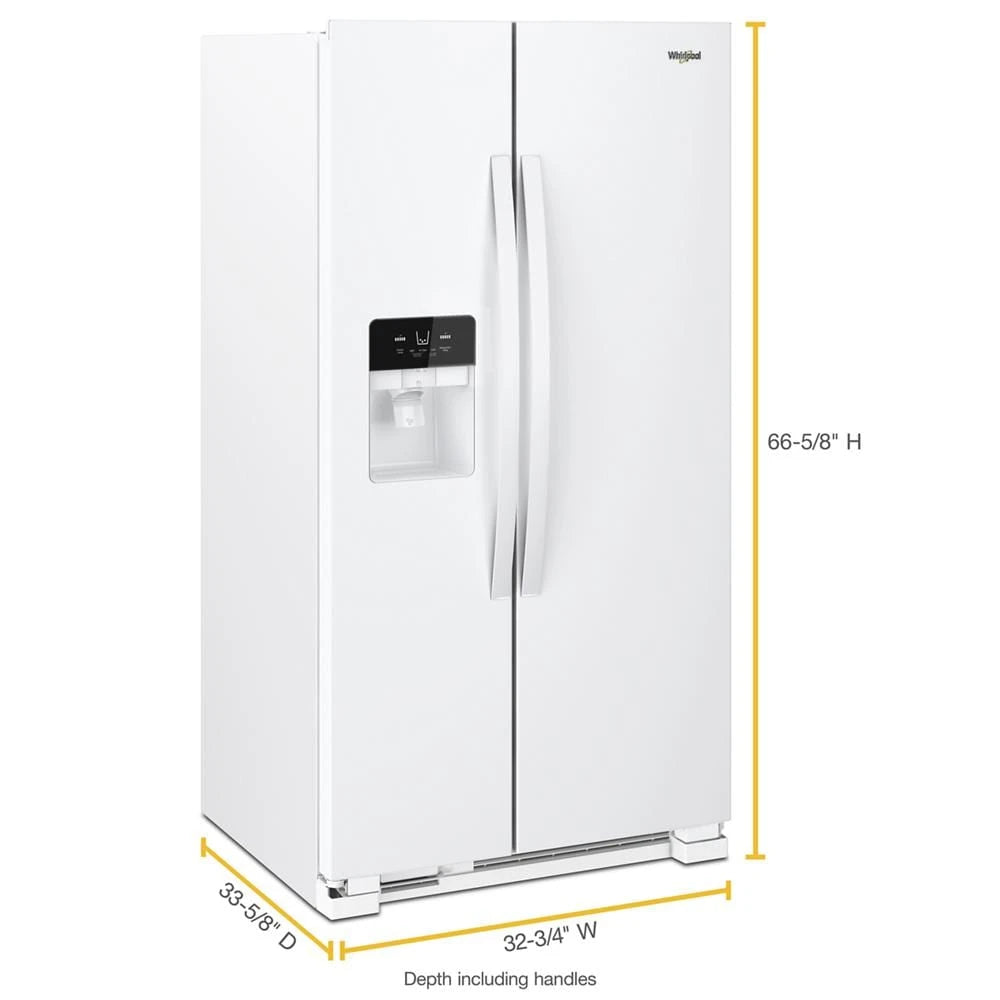 33-inch Wide Side-by-Side Refrigerator - 21 cu. ft. - (WRS321SDHW) - WHIRLPOOL