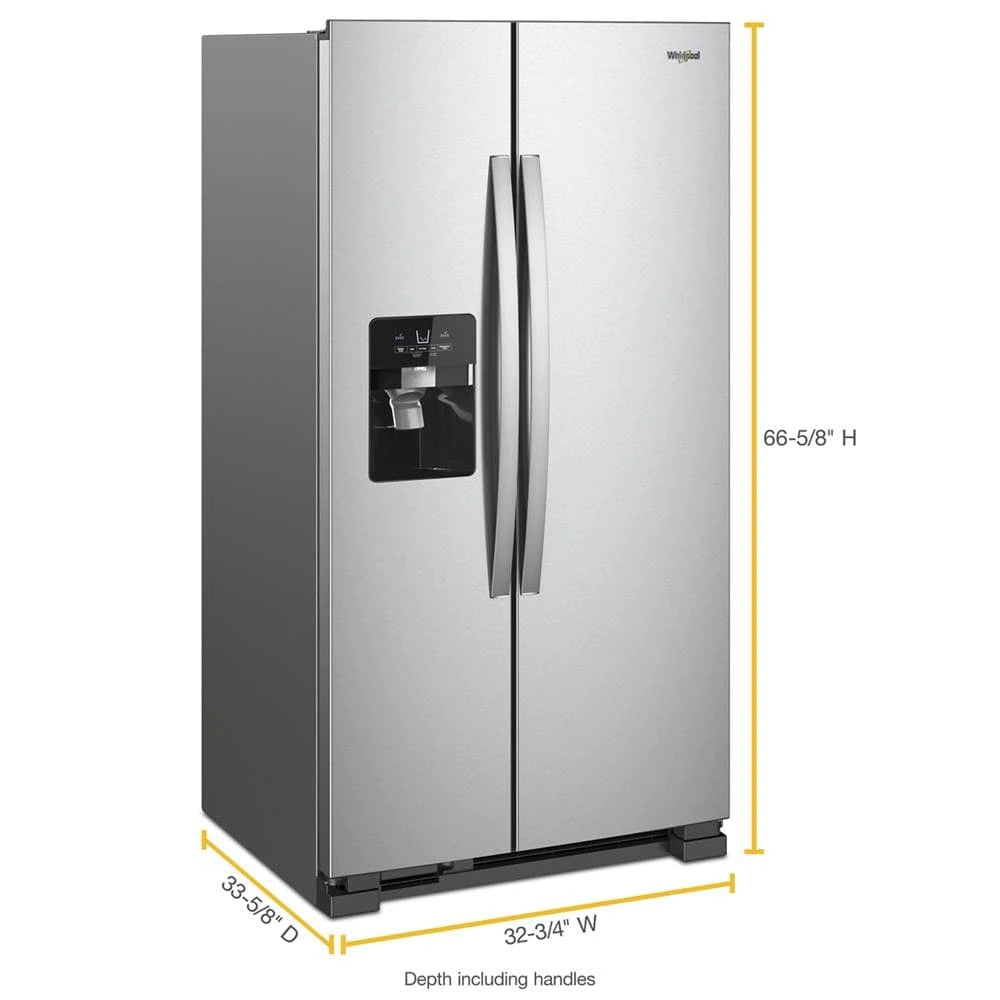 33-inch Wide Side-by-Side Refrigerator - 21 cu. ft. - (WRS321SDHZ) - WHIRLPOOL