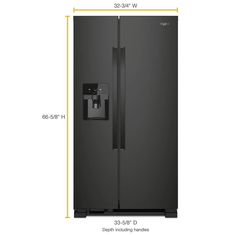 33-inch Wide Side-by-Side Refrigerator - 21 cu. ft. - (WRS331SDHB) - WHIRLPOOL