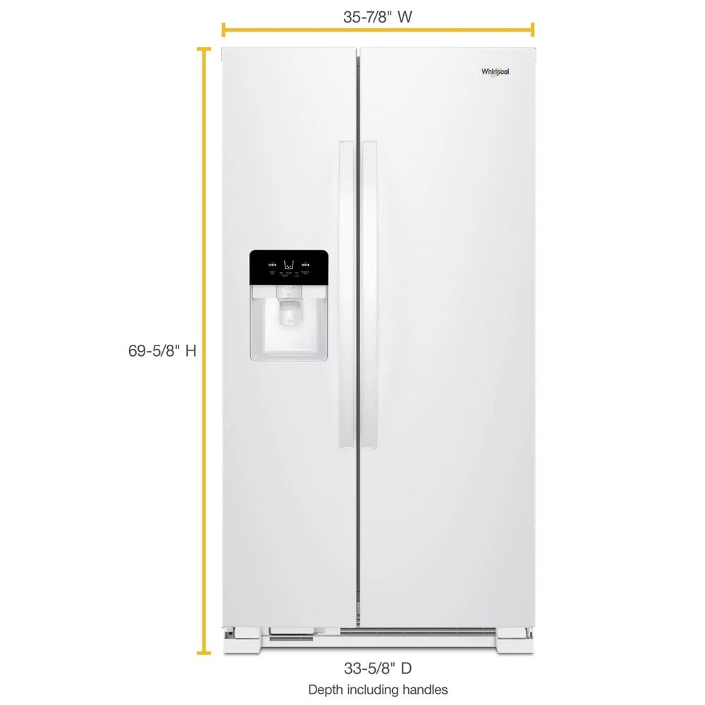 36-inch Wide Side-by-Side Refrigerator - 25 cu. ft. - (WRS335SDHW) - WHIRLPOOL