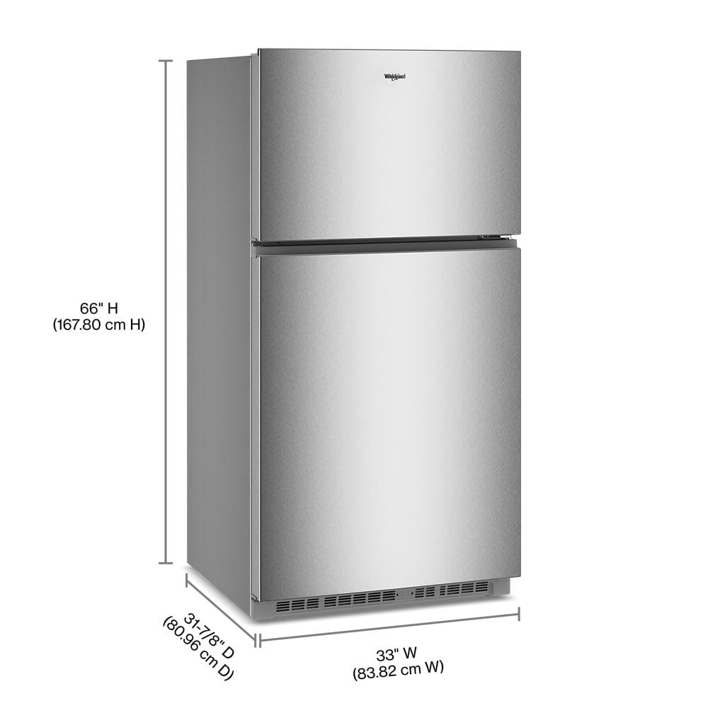 32.8-inch Wide Top Freezer Refrigerator with Total Coverage Cooling- 21.3 Cu. Ft. - (WRTX3021TZ) -