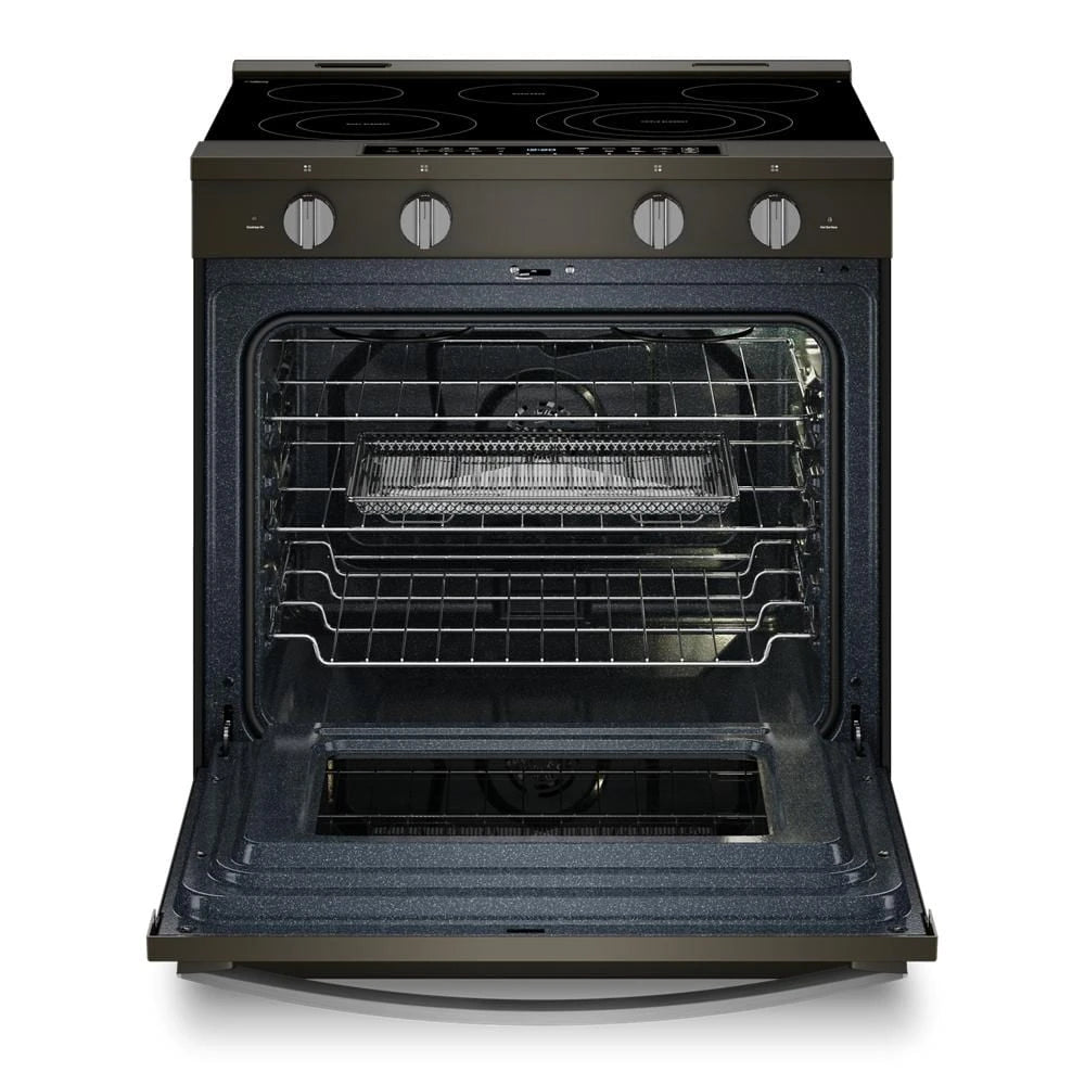 30-inch Smart Slide in Electric Range with Air Cooking Technology, No Preheat Air Fry, WipeClean™ Coating, Steam/Self Clean and High Speed Preheat - (WSES7530RV)