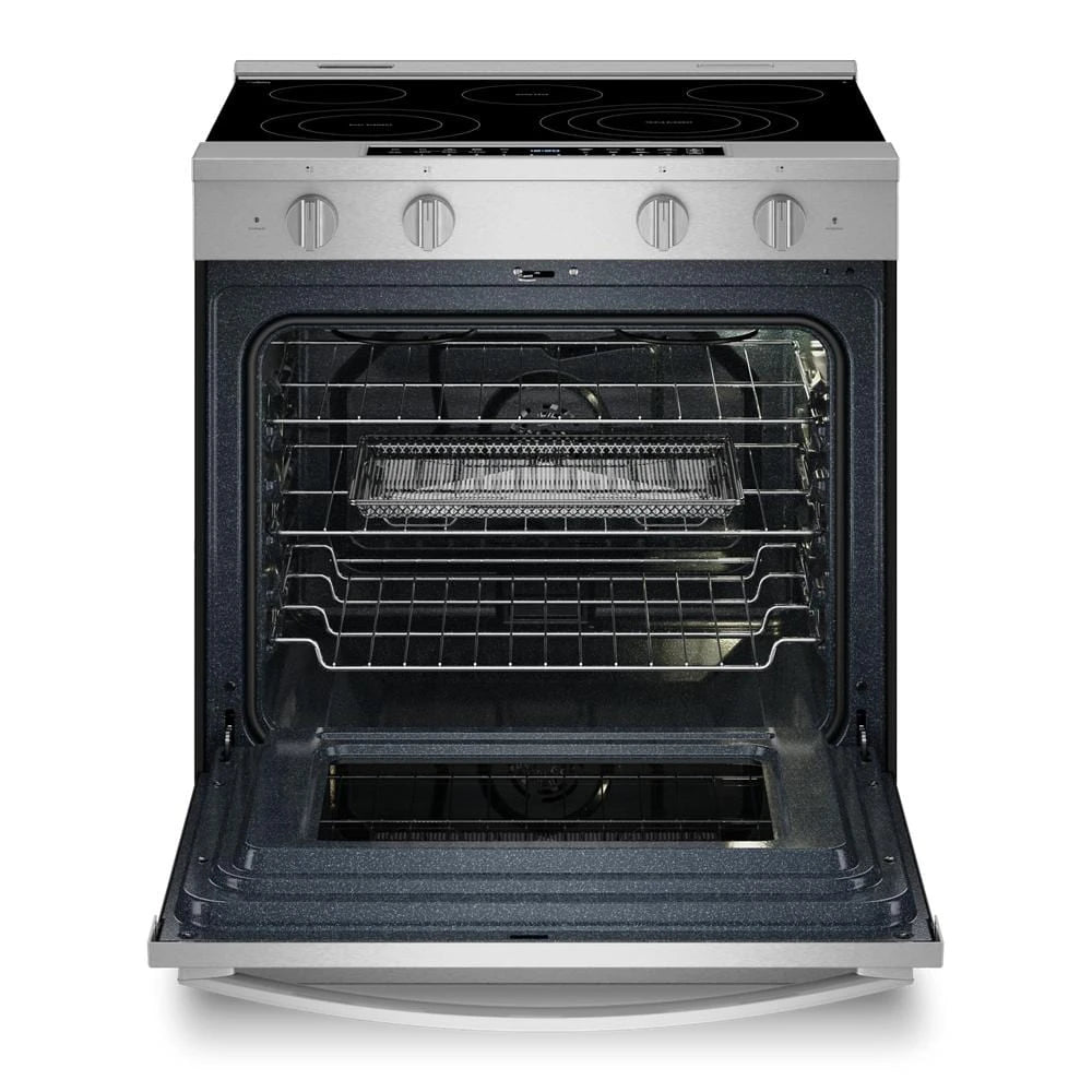 30-inch Smart Slide in Electric Range with Air Cooking Technology, No Preheat Air Fry, WipeClean™ Coating, Steam/Self Clean and High Speed Preheat - (WSES7530RZ)