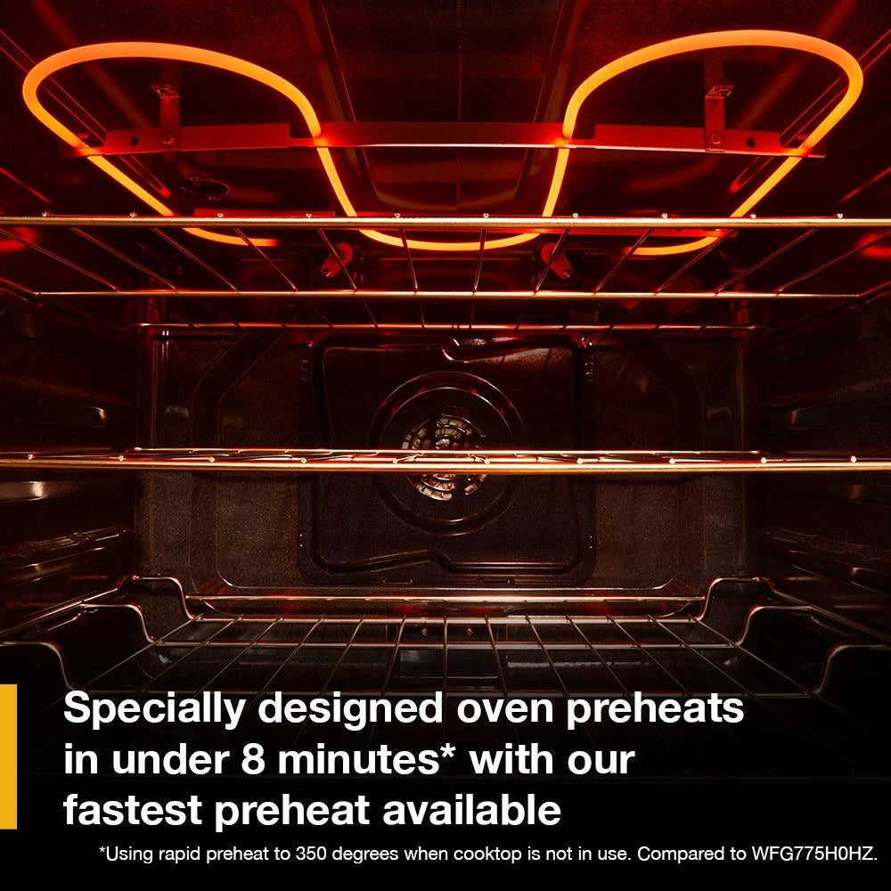 30-inch Smart Slide In Gas Range with Air Cooking Technology, No Preheat Air Fry, Steam/Self Clean and High Speed Preheat - (WSGS7530RV)