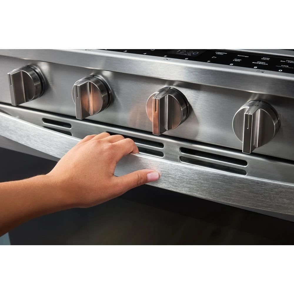 WSGS7530RZ- Whirlpool 30-inch Smart Slide In Gas Range with Air Cooking Technology, No Preheat Air Fry, Steam/Self Clean and High Speed Preheat, Stainless Steel - (WSGS7530RZ)
