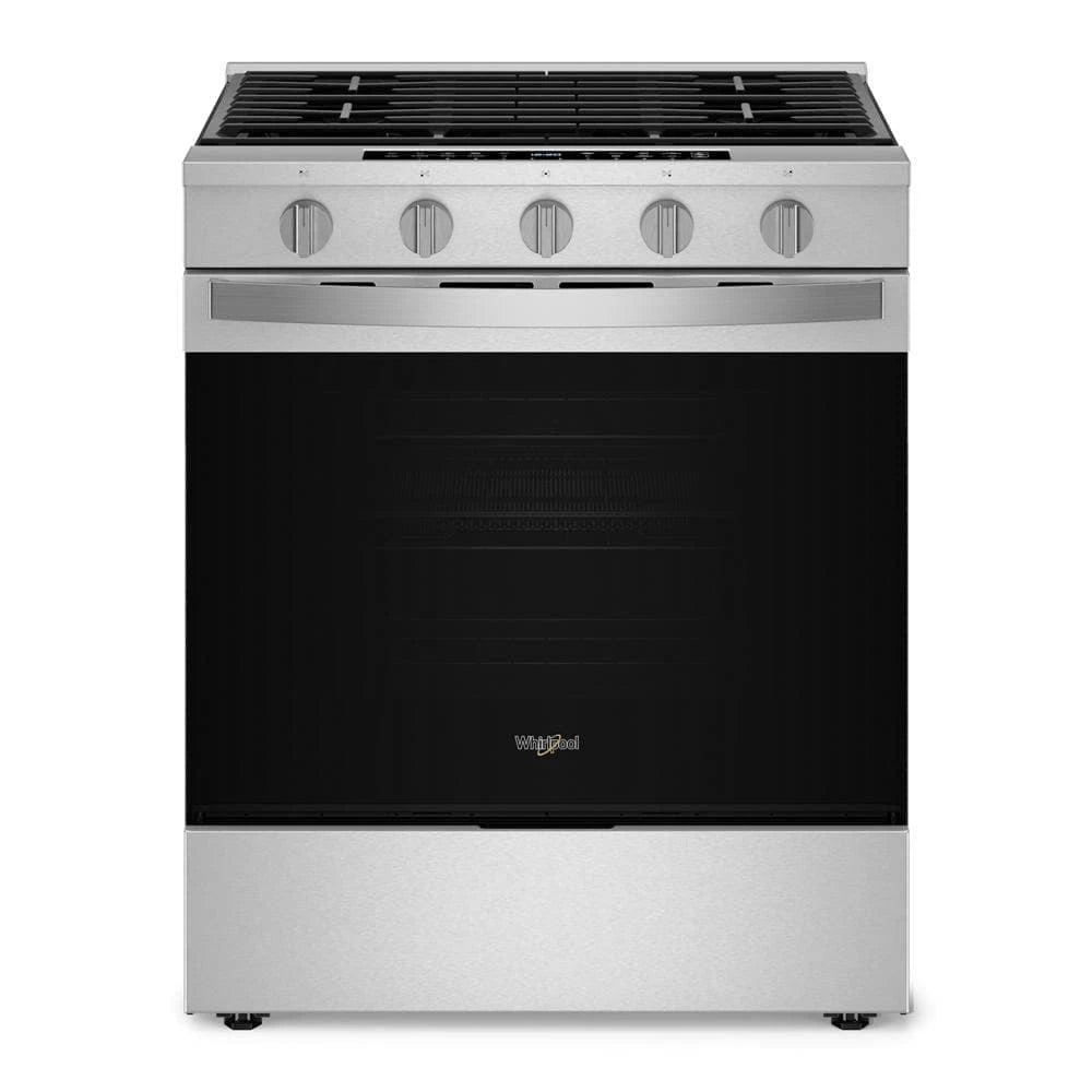 WSGS7530RZ- Whirlpool 30-inch Smart Slide In Gas Range with Air Cooking Technology, No Preheat Air Fry, Steam/Self Clean and High Speed Preheat, Stainless Steel - (WSGS7530RZ)