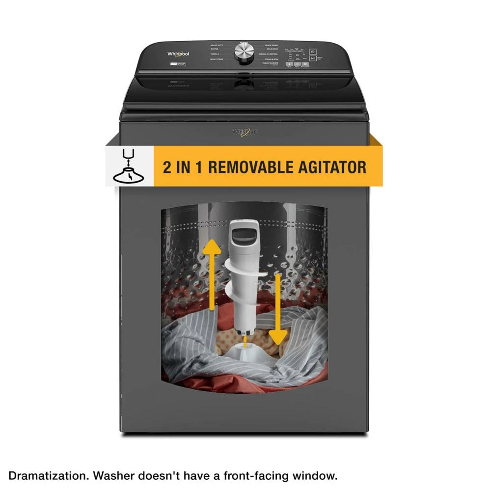 5.2???5.3 Cu. Ft. Whirlpool?? Top Load Washer with Removable Agitator - (WTW6157PB) - WHIRLPOOL