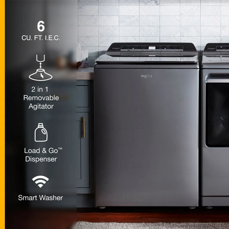 5.2 - 5.3 cu. ft. Top Load Washer with 2 in 1 Removable Agitator. - (WTW8127LC) - WHIRLPOOL