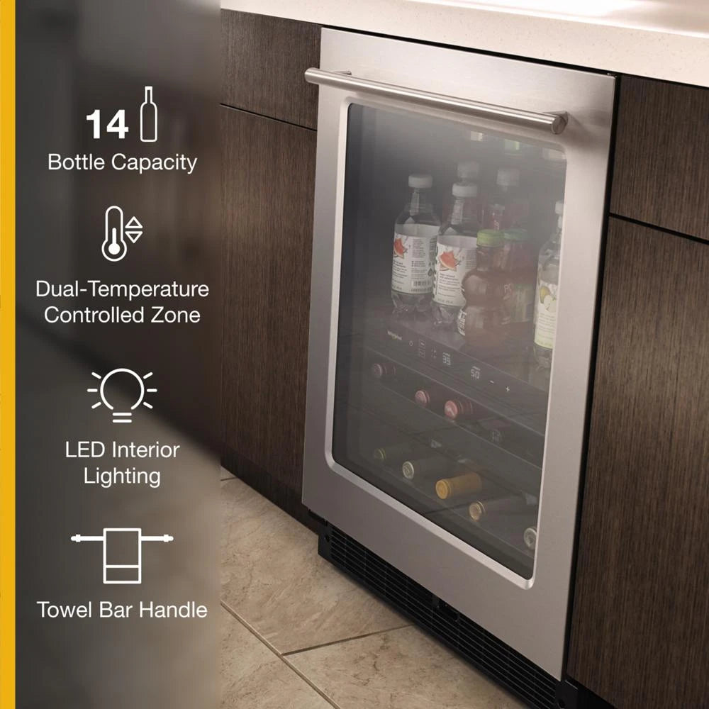 24-inch Wide Undercounter Beverage Center with Towel Bar Handle- 5.2 cu. ft. - (WUB35X24HZ)