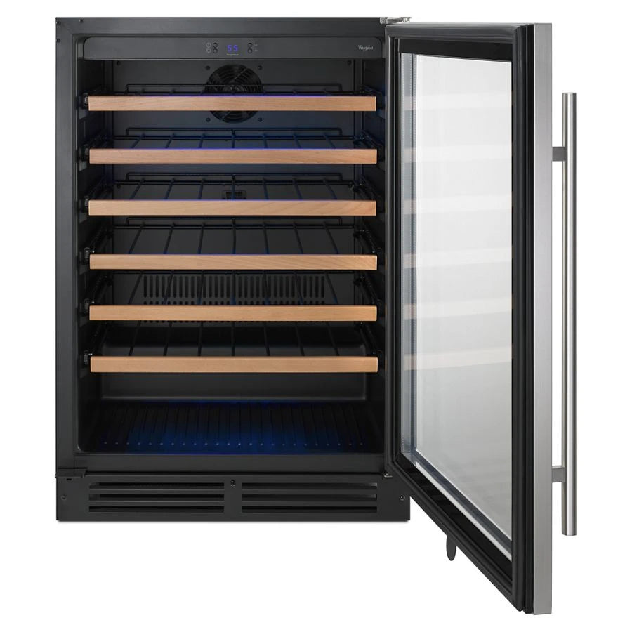 24" Undercounter Wine Center with Custom Temperature Control - (WUW35X24DS) - WHIRLPOOL