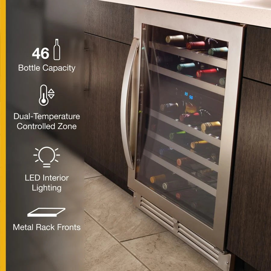 24-inch Wide Undercounter Wine Center with 46-Bottle Wine Storage - (WUW55X24HS)